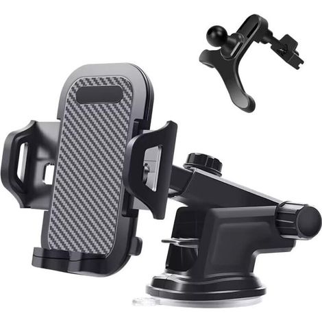 Support Téléphone Voiture Universel avec Ventouse Puissante et Clip Automatique pour Smartphones Jusqu'à 7,2 Pouces Ortviai (1/4)