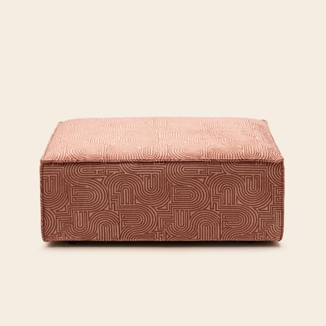 Pouf en Revêtement en chenille bicolore DYONIS