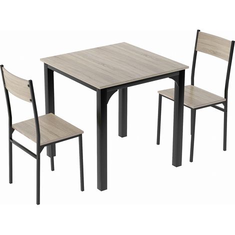 GagaEnsemble repas table et 2 chaises, naturel (1/5)