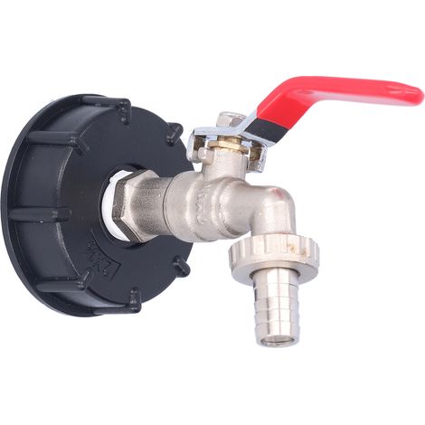 Adaptateur robinet cuve IBC G1/2 laiton filetage gros pas raccord mitigeur vanne rechange 60mm avec capuchon vis (1/5)
