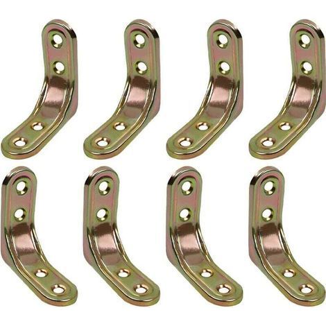Wall Shelf Brackets, 8 Pieces 5cm × 5cm Metal Shelf Brackets, Strong Bearing Capacity, for Fixing and Reinforcing Tables, Chairs, Furniture, (1/5)