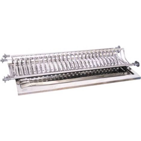 MENSOLA SCOLAPIATTI ACCIAIO INOX C/VASCH 76 CM