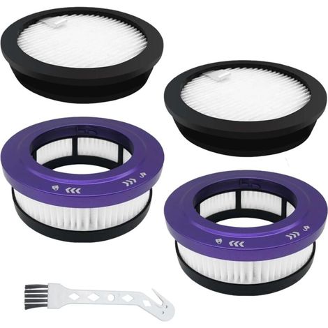 Kit de remplacement de filtre HEPA compatible avec l'aspirateur sans fil Anyson Stars 5 45000 Pa/550 W/70 min, lavable et réutilisable, 2 pré-filtres, 2 post-filtres et 1 outil de nettoyage. (1/4)