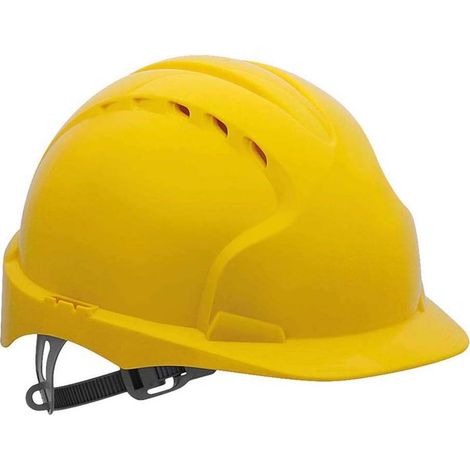 Casque Ventilé,Casque de Sécurité Construction avec Sangle 6 Points, Tour de tête réglable, Très Respirant pour Hommes, Femmes - jaune (1/3)
