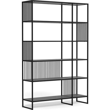Estantería Norsica Livevai 109 , Abierto, MDF, Metal, Número de puertas: 0, Número de cajones: 0, 185x120x35cm
