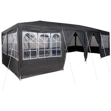 Tente de fête Anthracite et blanc 800 x 400 x 266 cm CFW727354 (1/5)