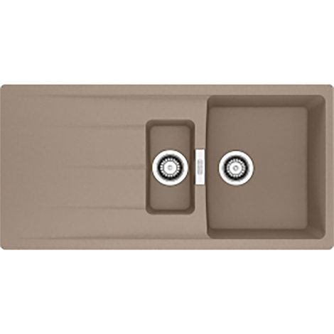 Franke Einbauspüle Centro Flächenbündig CNG 251-100, Fragranit, Cashmere Drehknopfventil Edelstahl (1/3)