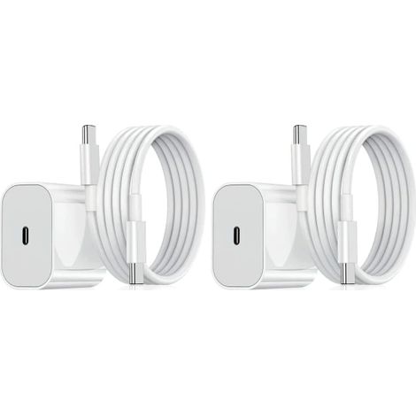 Chargeur rapide 20 W avec câble (lot de 2) pour Samsung - Blanc [JUN] Samsung (lot de 2) (1/2)