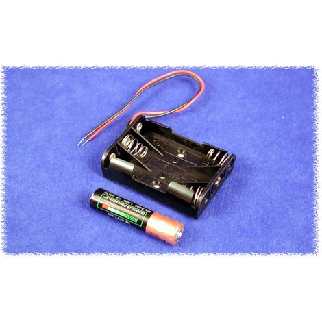Hammond Electronics BH3AAAW Batteriehalter 3 x AAA Kunststoff Schwarz 1 St.