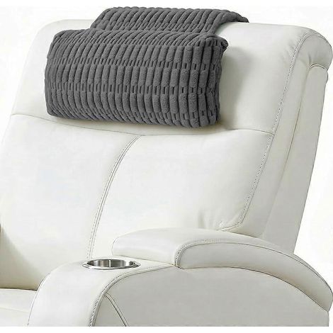 Oreiller pour fauteuil inclinable, oreiller cervical réglable, compatible avec les fauteuils inclinables, en velours côtelé doux, avec une housse lestée et antidérapante et un rembourrage réglable. (1/5)
