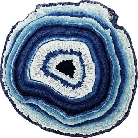 Tapis Ronde - 90 cm - Polyester - Anti-dérapant - Pour Intérieur Extérieur Chambre Salon Balcon Salle De Bain Cuisine - 1 Pièce (1/5)