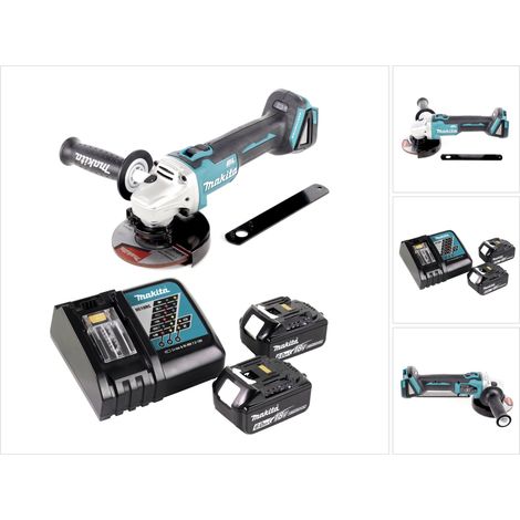 Smerigliatrice angolare a batteria Makita DGA 506 RG 18 V 125 mm brushless + 2x batteria ricaricabile 6,0 Ah + caricabatterie (1/5)