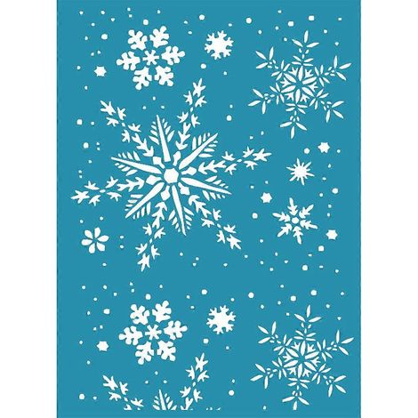 Selbstklebende Siebdruck-Schablonen mit Weihnachtsschneeflockenmotiven für DIY-T-Shirts, Kissen, Stoffbeutel