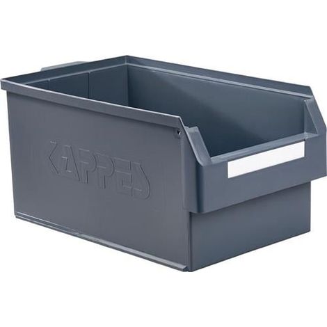Sichtlagerkasten L500xB300xH250mm PE grau KAPPES (1/4)