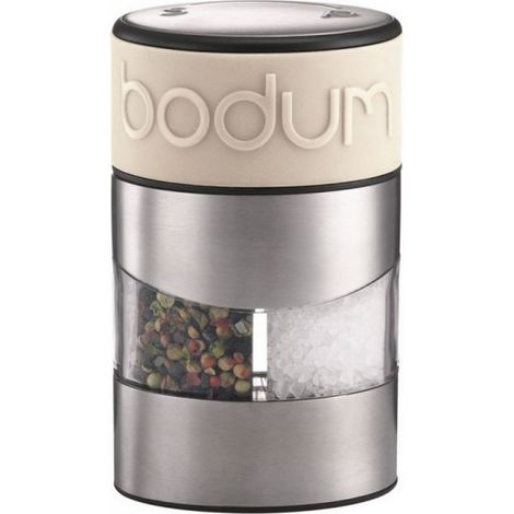 Bodum Molino de Pimienta y Sal Manual Cromo Crema