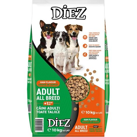 Croquettes pour chiens Diez saveur jambon 10 kg
