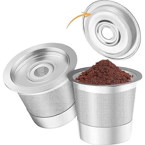 Lot de 2 capsules réutilisables K-Cup pour Keurig 1.0, capsules de café réutilisables en acier inoxydable pour Keurig, capsules réutilisables Keurig (1/5)