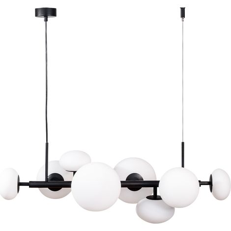 Lampada sospensione vetro nero/bianco 8xG9 Zuma OMI 1192 (1/3)