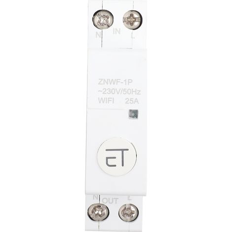 Interrupteur intelligent WiFi 1P AC230V IP20 pour tableau électrique, disjoncteur遥控 avec commande à distance (1/5)