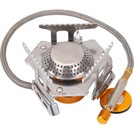 Réchaud de camping pliable en alliage d'aluminium, mini brûleur portable pour pique-nique en extérieur (1/5)