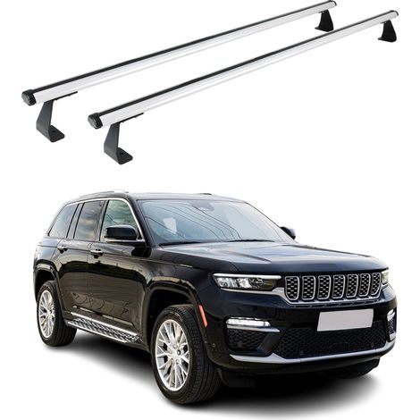 OMAC Barres de toit Heavy Duty compatibles avec Jeep Compass 2017-2025 – 2 barres – Aluminium Argent (1/4)