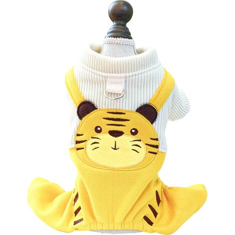 Combinaison rayée en maille pour petits chiens et chats, avec pantalon assorti, idéale pour les chiots et les adorables Yorkshires et Chihuahuas. (1/5)