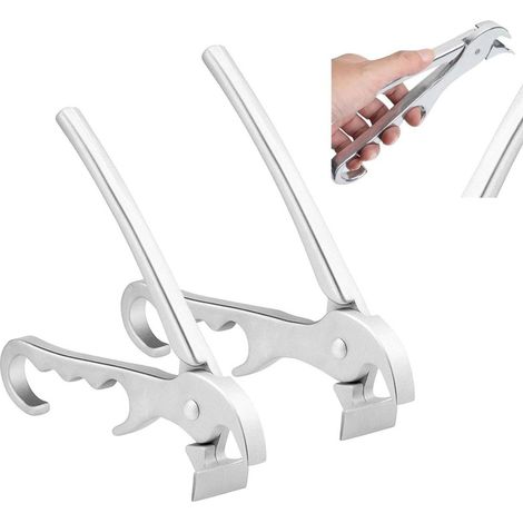 Clip per teglie da forno, confezione da 2, 19 cm, clip in alluminio resistenti, adatte al forno e al microonde. (1/5)