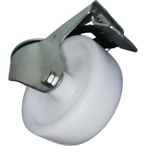 Ruota di ricambio con freno per carrello porta cassette impasto pizza cm 10 box servce (1/4)