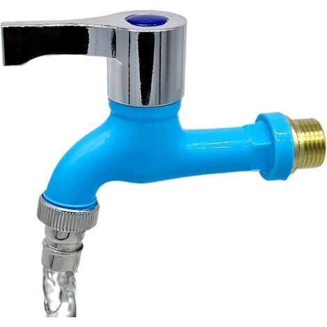 Grifo de baño PP, grifos de lavabo, grifo de tocador de 2,0 MPa, grifo mezclador de lavabo, grifo de lavabo mural de 1/2 pulgada - Azul (1/5)