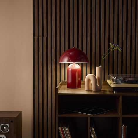 sweeek - Lampe de table intérieur métal rouge Ø 25cm Marco (1/5)