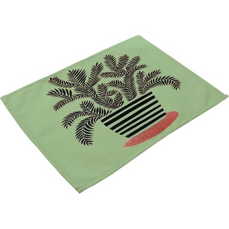 Tapis De Table En Coton Et Lin - Résistant À La Chaleur Et Lavable - Pour Salle À Manger Et Cuisine - Lot De 4 (1/3)