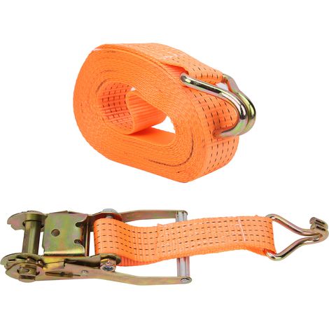 Sangle de serrage à cliquet 2 pouces x 10 mètres, tendeur de fixation en polyester et acier allié, outil à main pour charge de fret (1/5)