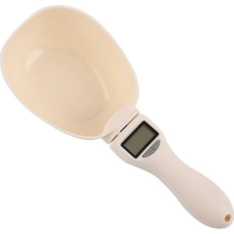 Digitale Küchenwaage, 1 g Genauigkeit: 800 g, digitale Küchenwaage mit LCD-Display, abnehmbarem Messlöffel für Hundefutter, Milchpulver, Gewürze und Lebensmittel