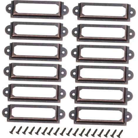 Cadre porte-étiquettes en métal rétro, accessoires pour tiroirs (1/5)