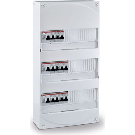 Tableau électrique équipé et pré-câblé 3 rangées 39 modules Blanc - ABB