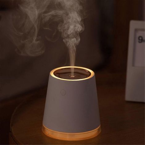 Humidificateur d'air portable pour chambre à coucher, idéal pour les voyages et le bureau (blanc). (1/5)