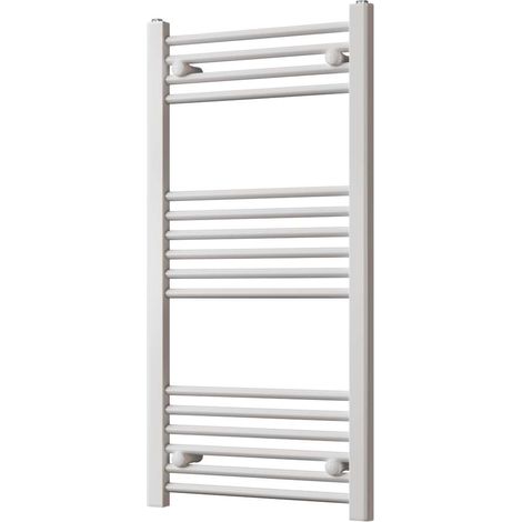 Zennor - White Heated Towel Rail - H1000mm x W500mm - Straight (1/3)