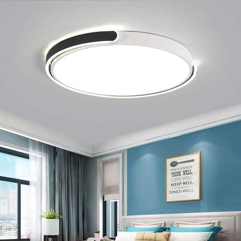 Chandelier LED 36 W Dimmable Plafond Light Circular Suspension Light Black and Whited Fer Acrylique Chandelier Dimmable avec Une Chambre à Coucher éloignée Salon Pendre Lumière Cuisine Suspendue Lam (1/5)