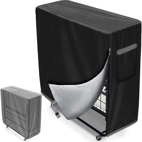 Faltbarer Bettbezug – 99 x 38 x 114 cm – Wasserdichter Schutzbezug – Mehrzweckbezug – 210D Oxford-Gewebe – Für den Innenbereich, Keller, Gästezimmer – Schwarz