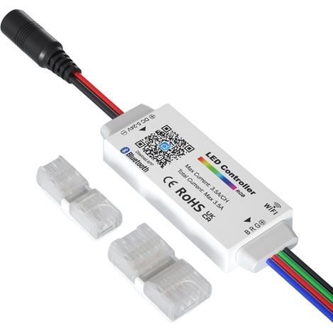 Controlador RGB Mini - WiFi + Bluetooth - 5-24V DC - 3.5A (1/2)