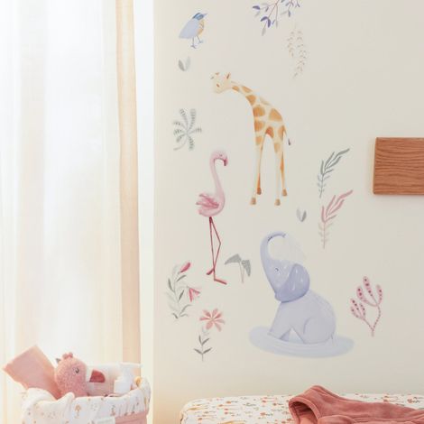 Stickers muraux Vintage Little Safari 3 x 21 x 30cm Multicolore (1/5)
