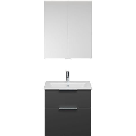 burgbad Eqio Set, compuesto por armario con espejo, lavabo
