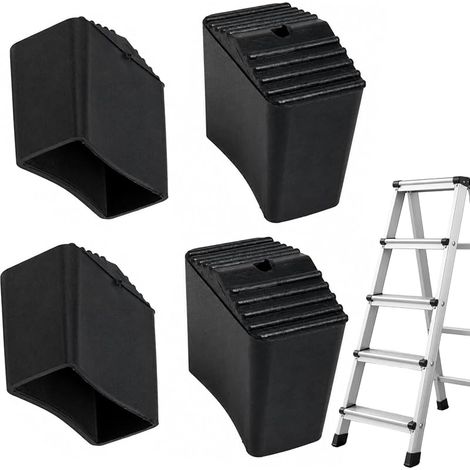 4 Pieds d'Échelle 40 x 20 cm, Patins Antidérapants de Remplacement pour Échelle, Capuchons de Protection, Pieds de Rechange pour Échelles en Aluminium, Universel (1/5)