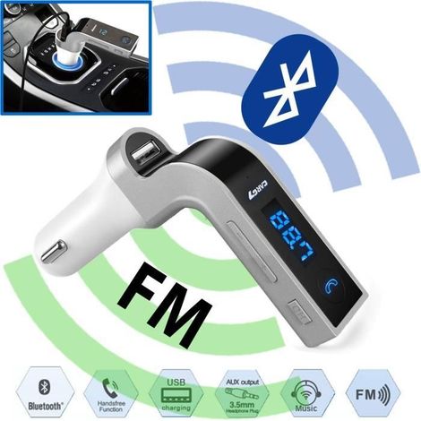 Voiture Bluetooth Transmetteur FM MP3 Lecteur Sans Fil pour Téléphone iPhone Samsung LG Portable (1/3)