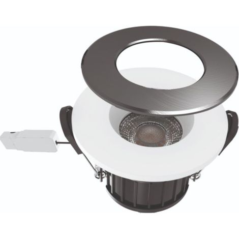 Voltman – Spot encastrable salle de bain dimmable IP65 9W 550lm 4000K – Aluminium argenté – Pour espaces humides (1/5)