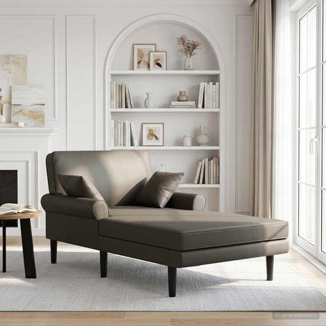 vidaXL Chaise longue Grigio Similpelle (1/5)