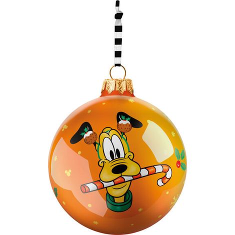 Egan Bola de Navidad mágica de invierno, 8 cm, adorno Disney de alta calidad, decoración para árbol de Navidad para casa, oficina y regalos, coleccionable (PLUTO)