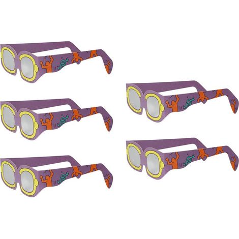 5 Paar Sonnenfinsternisbrillen, sicherer Augenschutz für die direkte Sonnenbeobachtung, zertifizierte Sonnenfilter, 5er-Packung (1/5)