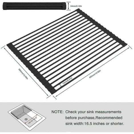 Égouttoir pliable à volet roulant, support de rangement pliable en silicone pour réservoir d'eau (1/5)