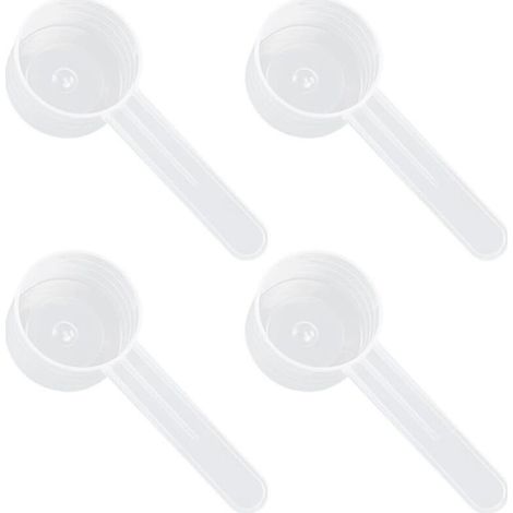 4 Cuillères Graduées Transparentes. Cuillère Doseuse en Plastique pour 10 g De Poudre Solide Ou 20 ML De Liquide,Cuillere Doseuse Cafe Cuillere Doseur Cuillère Mesure (1/5)